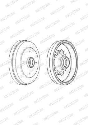 Brake Drum Rear Mazda 626 Single (Ferodo Fdr329754)