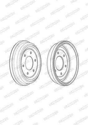 Brake Drum Rear Nissan 620 Ldv Single (Ferodo Fdr329757)