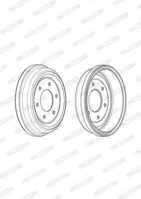 Brake Drum Rear Nissan 620 Ldv Single (Ferodo Fdr329757)