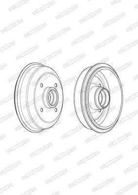 Brake Drum Ford Escort Fwd Single (Ferodo Fdr329759)