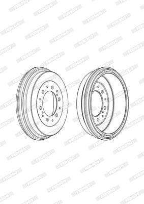 Brake Drum Rear Toyota Quantum '04-'09 Single (Ferodo Fdr329760)