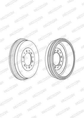 Brake Drum Rear Toyota Hilux Legend 4.0 Single (Ferodo Fdr329761)
