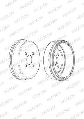 Brake Drum Rear Toyota Corolla/Conquest Single (Ferodo Fdr329762)