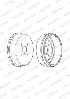 Brake Drum Rear Toyota Corolla/Conquest Single (Ferodo Fdr329762)