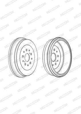 Brake Drum Rear Toyota Hilux Raider 4X2 Single (Ferodo Fdr329763)