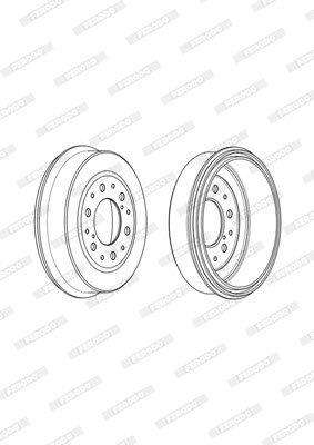 Brake Drum Rear Toyota Hi-Lux Single (Ferodo Fdr329764)