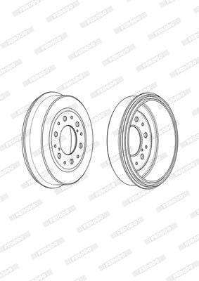 Brake Drum Rear Toyota Hi-Lux Single (Ferodo Fdr329764)
