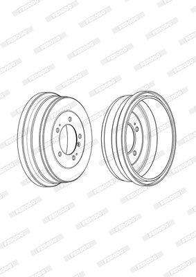 Brake Drum Rear Toyota Landcruiser 1Fz-Fe Prado 1H-Z Single (Ferodo Fdr329765)