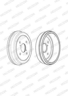 Brake Drum Rear Toyota Avanza Single (Ferodo Fdr329766)