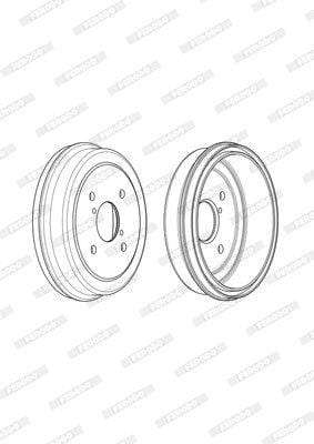 Brake Drum Rear Toyota Avanza Single (Ferodo Fdr329766)