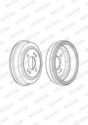 Brake Drum Rear Hyundai Getz 1.3,1.4,1.6 G4Ee,G4Ed Single (Ferodo Fdr329776)