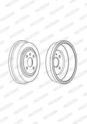 Brake Drum Rear Opel Corsa Ldv/Chev Utility Single (Ferodo Fdr329778)
