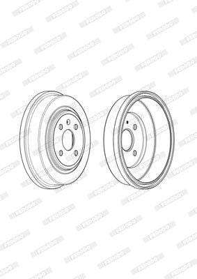Brake Drum Rear Opel Corsa Ldv/Chev Utility Single (Ferodo Fdr329778)