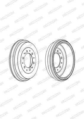 Brake Drum Rear Toyota Quantum Single (Ferodo Fdr329781)