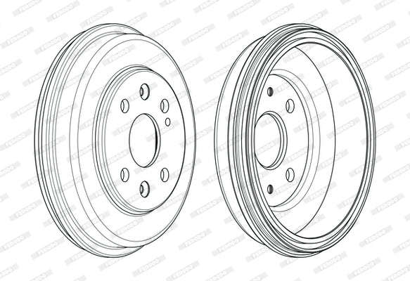 Brake Drum R- 4481 Mazda 2 '07-'15 Single (Ferodo Fdr329823)