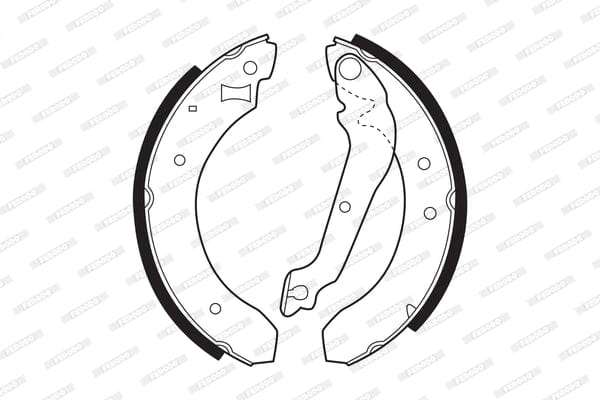 Brake Shoes Ford Sierra 1.6,2.0,2.3 Sapphire 1.6,2.0,2.3 Front Solidb176 Ferodo