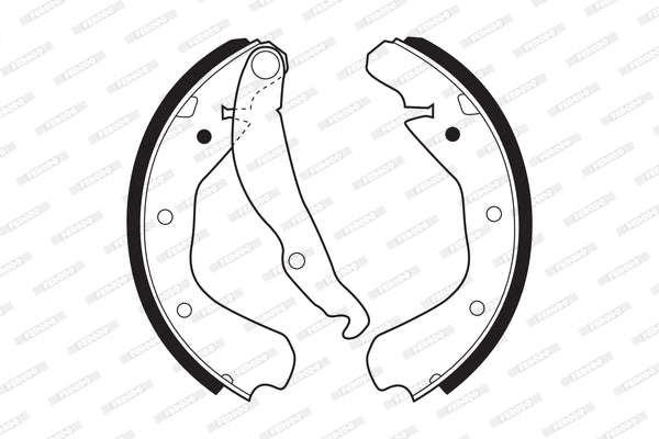 Brake Shoes Opel Ascona, Kadett,Monza (1982 ) Front Solidb198 Ferodo