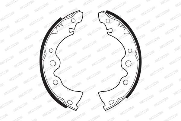 Brake Shoes Nissan Almera 1.6 4 Door (Qg16) 2001 Front Solidb222 Ferodo