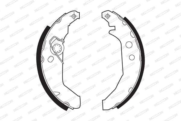 Brake Shoes Ford Fiesta 1,2 Ford Ikon 2,3 Mazda Soho F.I Front Solidb265 Ferodo