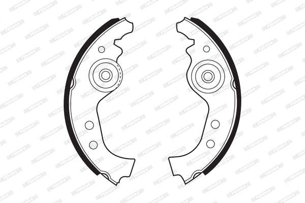 Brake Shoes Fiat Uno Cento,Fire,Mia,Pacer Front Solidb27 Ferodo