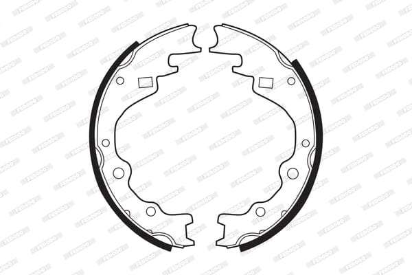 Brake Shoes Ford Spectron,Hyundai Bakkie,Hyundai Van,Mazda Marathon Front Solidb288 Ferodo