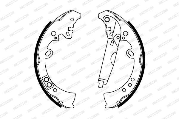 Brake Shoes Mahindra Scorpio, Toyota Fortuner 1Kd,2Kd,Hilux Front Solidb4010 Ferodo