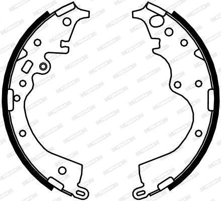 Brake Shoes Toyota Quantum Up To 2010 Front Solidb4122 Ferodo