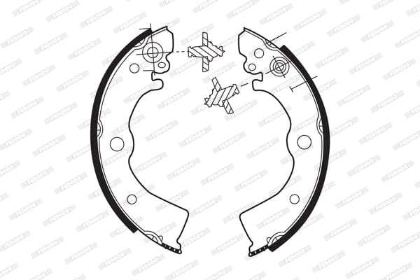 Brake Shoes Nissan Sabre,Nissan Sentra 140,160 Front Solidb412 Ferodo