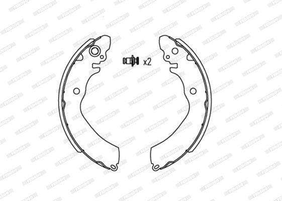 Brake Shoes Toyota Avanza 1.3,1.5 (2006 ) Front Solidb4177 Ferodo