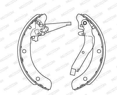 Brake Shoes Toyota Conquest,Corolla,Tazz 2E,4Af,7Af Front Solidb4231 Ferodo