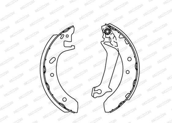 Brake Shoes Ford Bantam 1.3I,1.4I,1.6I,1.8D Rocam,Rtp,Duratorq Front Solidb4234 Ferodo