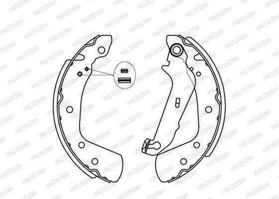 Brake Shoes Ford Fiesta 4 1.0,1.4,1.5Tdci Figo Front Solidb4243 Ferodo