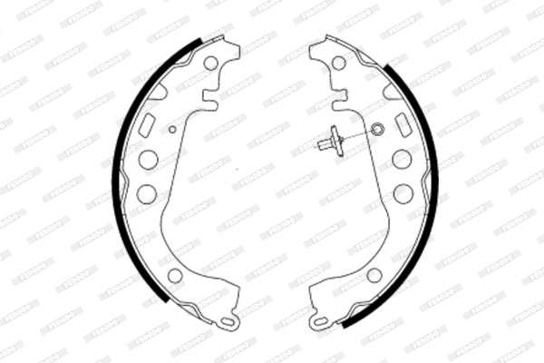 Brake Shoes Toyota Yaris 1.0 P9,1.3 (2005 2011) Front Solidb582 Ferodo