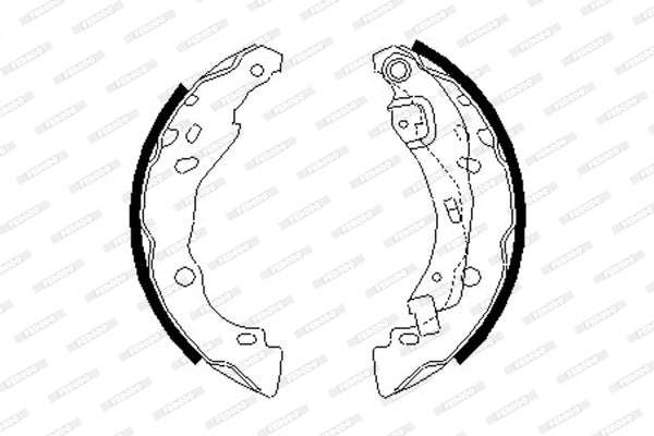 Brake Shoes Renault Clio 4 0.9Tce 1.2 Sandero 1.2,1.4,1.6 Front Solidb642 Ferodo