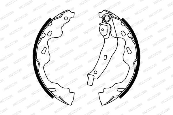 Brake Shoes Citroen C1,Peugoet 107,Toyota Aygo,Etios 2006 Front Solidb672 Ferodo