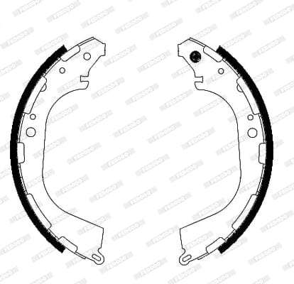Brake Shoes Nissan Np300 2.I W HoRear Solide,Hi Rider,2.5Tdi (2009 ) Front Solidb683 Ferodo
