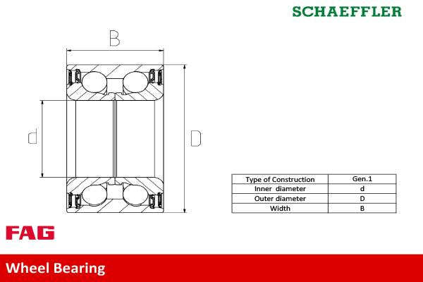 Wheel Bearing -Front (713 6781 00) (Fag) (For 1 Wheel only)