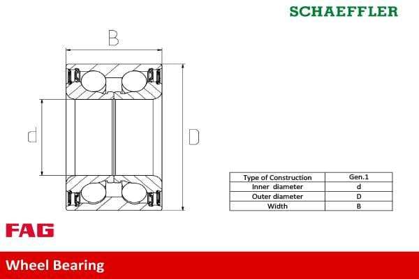 Wheel Bearing -Front (713 6781 00) (Fag) (For 1 Wheel only)