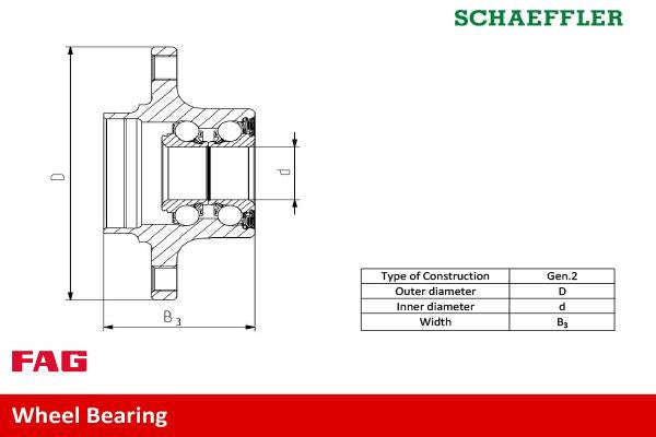 Wheel Bearing -Rear (713 6104 90) (Fag) (For 1 Wheel only)