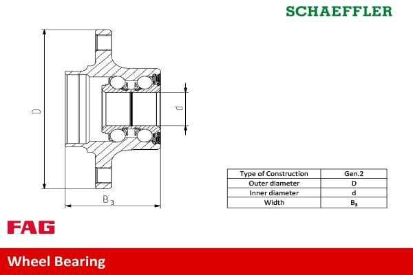 Wheel Bearing -Rear (713 6104 90) (Fag) (For 1 Wheel only)
