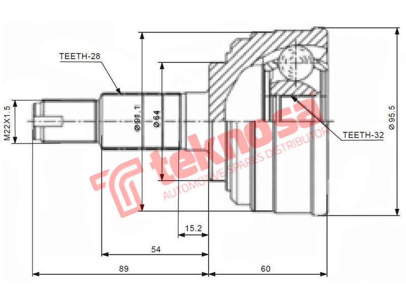 Outer Cv Joint Honda Cr-V 2.0 4X4 B20Z1 1997-2002 Ho5720