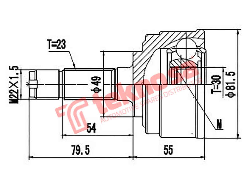 Outer Cv Joint Honda 130 150 150I Ev Ew2 Ew3 1984-1989 Ho5918