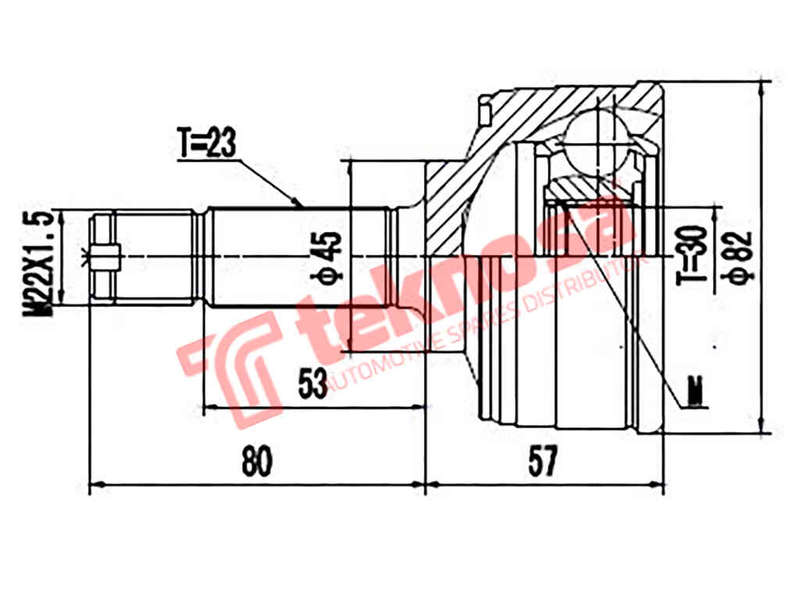 Outer Cv Joint Honda Ballade 1300 Prelude 2.0I En4 B20A7 1982-1991 Ho5922