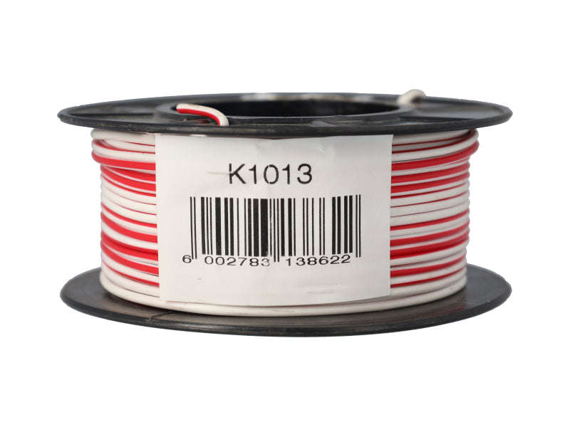 Electric Cable 1.00mm White/Red (30M)
