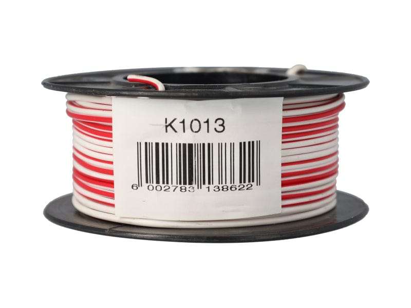 Electric Cable 1.00mm White/Red (30M)