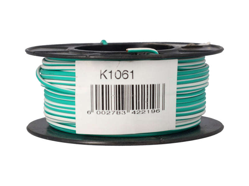 Electric Cable 1.00mm Green/White (30M)