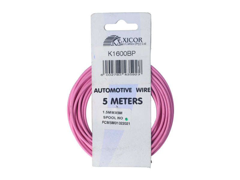Electric Cable 1.50mm Pink (5M)
