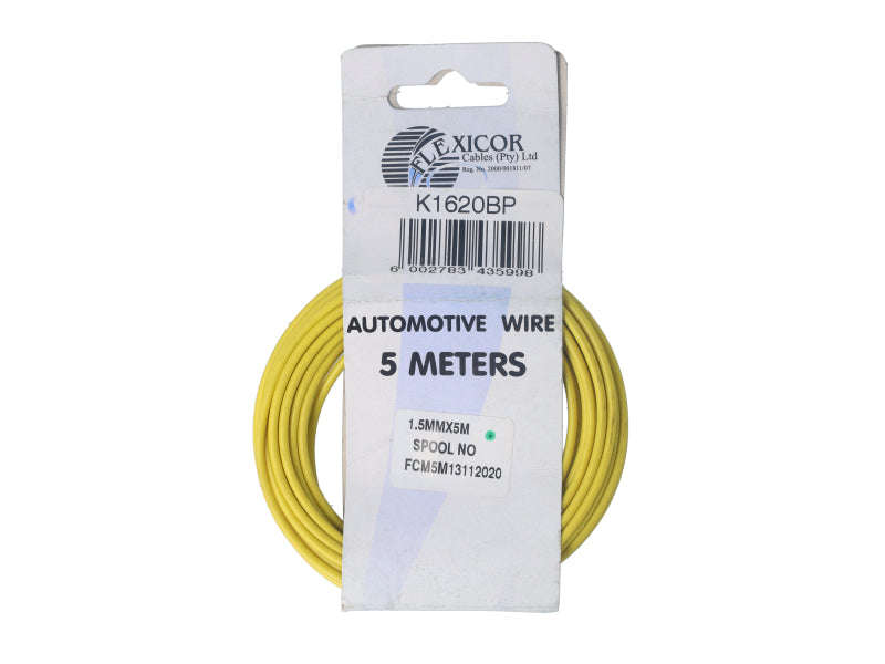 Electric Cable 1.50mm Yellow (5M)