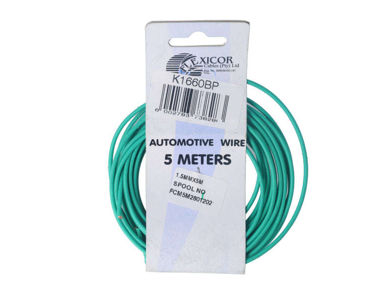 Electric Cable 1.50mm Green (5M)
