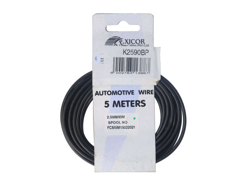 Electric Cable 2.50mm Black (5M)